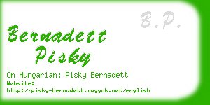 bernadett pisky business card